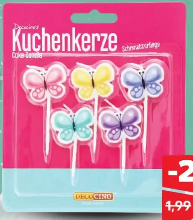 Decocino tortové sviečky motýliky