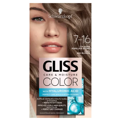 Gliss Color farba na vlasy chladná popolavá blond 7-16