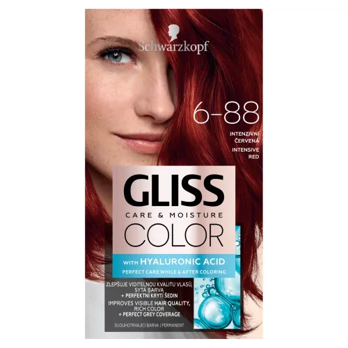 Gliss Color farba na vlasy intenzívna červená 6-88