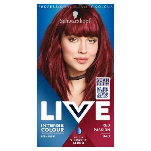 Schwarzkopf Live Intense Colour farba na vlasy vášnivá červená 043