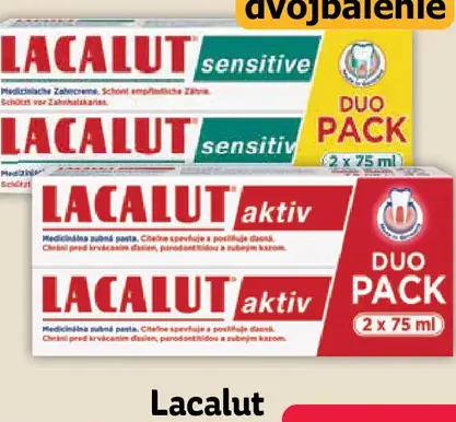 Lacalut zubná pasta sensitive/aktiv