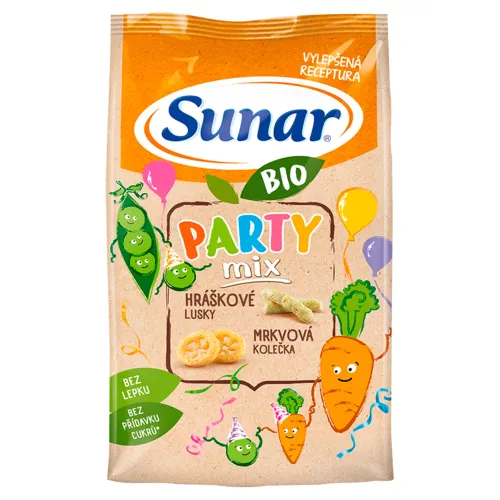 Sunar Bio Party mix mrkvové a hráškové chrumky