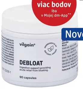 Vilgain Debloat kapsuly výživový doplnok na podporu trávenia