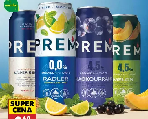 Prem pivo a radler plechovka
