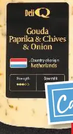 Gouda 50 % s paprikou, pažítkou a cibuľou syr