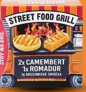 Street Food Grill Camembert 45 % a Romadur 40 % s omáčkou