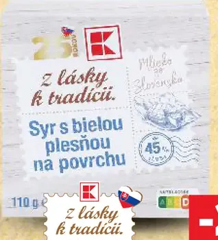 K-Classic Syr s bielou plesňou na povrchu 45 %