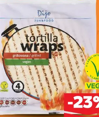 Dijo tortilla wraps grilované