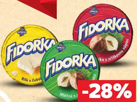 Fidorka oblátka v čokoláde rôzne druhy
