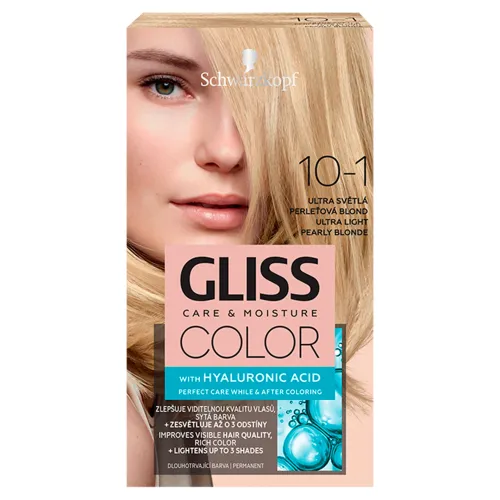 Schwarzkopf Gliss Color farba na vlasy Ultrasvetlý Perleťový Blond 10-1