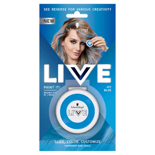 Schwarzkopf Live Paint It! zmývateľná krieda na vlasy ľadová modrá