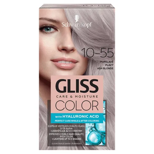 Gliss Color farba na vlasy popolavý blond 10-55