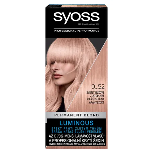 Syoss farba na vlasy svetlý ružovozlatý blond 9_52