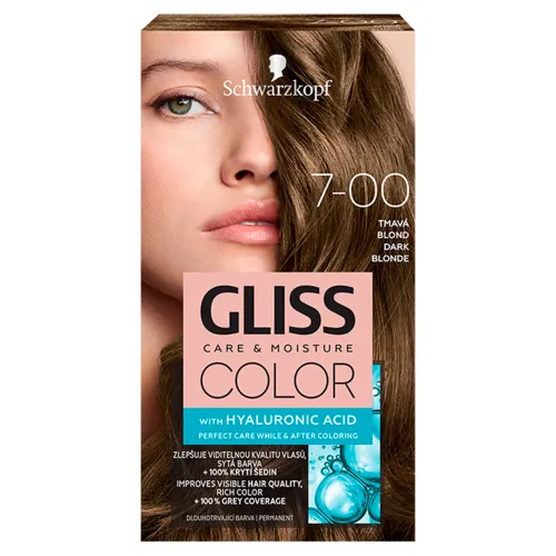Schwarzkopf Gliss Color farba na vlasy tmavý blond 7-00