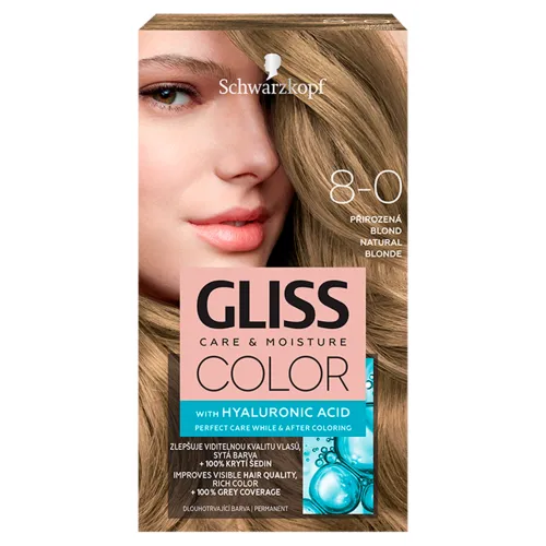Schwarzkopf Gliss Color farba na vlasy prirodzený blond 8-0