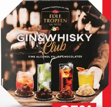 Edle Tropfen Gin & Whisky Club čokoládové pralinky