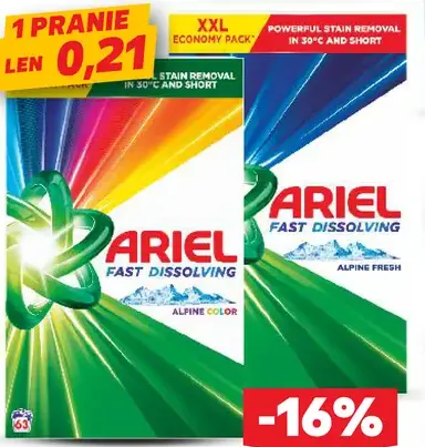 Ariel prací prostriedok prášok 63 praní