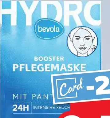 Bevola Hydro booster pleťová maska na tvár