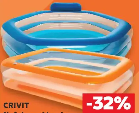 Crivit nafukovací bazén s opierkou hlavy