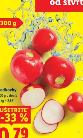 Redkvičky balenie