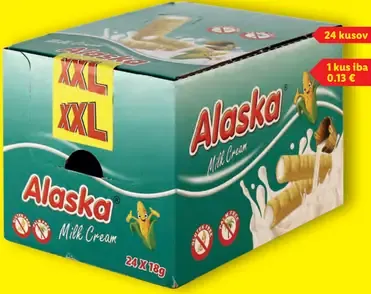 Alaska bezlepkové trubičky XXL Milk Cream