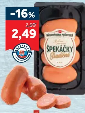 Mäsovýroba Pečovská hurka špekáčky