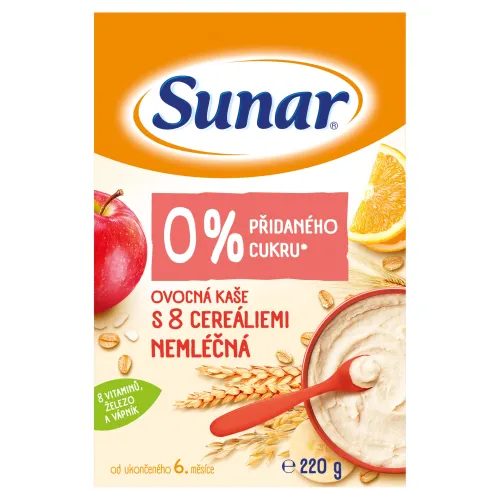 Sunar Nemliečna kaša ovocná s 8 cereáliami