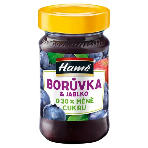 Hamé Ovocná nátierka čučoriedka a jablko so zníženým obsahom cukru