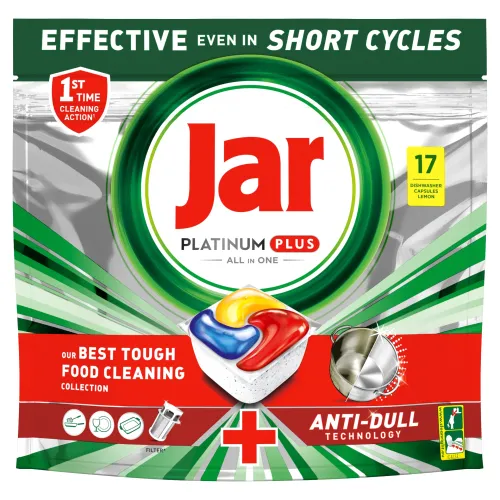 Jar Platinum Plus All In One Tablety Do Umývačky Riadu, Citrón, 17 Kapsúl