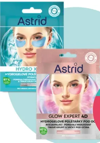 Astrid hydrogélové vankúšiky pod oči rôzne druhy