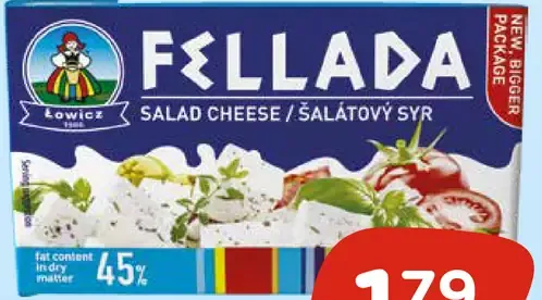Fellada šalátový syr 45 %