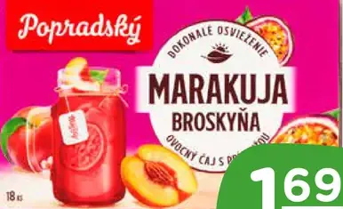 Popradský čaj marakuja broskyňa