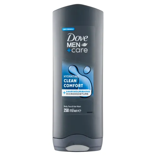 Dove Men+Care Clean Comfort sprchovací gél na telo, tvár a vlasy
