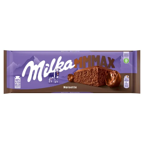 Milka Mmmax Noisette mliečna čokoláda s lieskovoorieškovou pastou