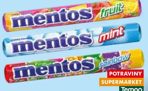 Mentos cukríky 3 druhy