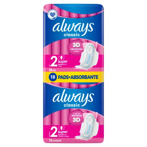 Always Classic Long Vložky (veľkosť 2) S Krídelkami