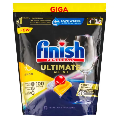 Finish Powerball Ultimate All in 1 Lemon kapsuly do umývačky riadu