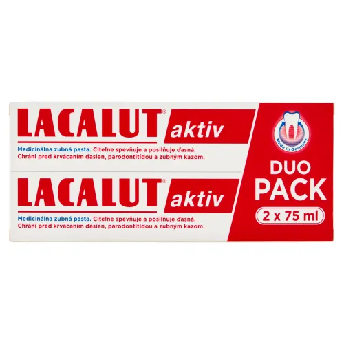 Lacalut Aktiv Duo Pack medicinálna zubná pasta 2 x