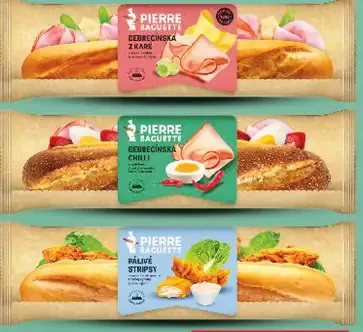 Pierre hot dog bageta rôzne druhy
