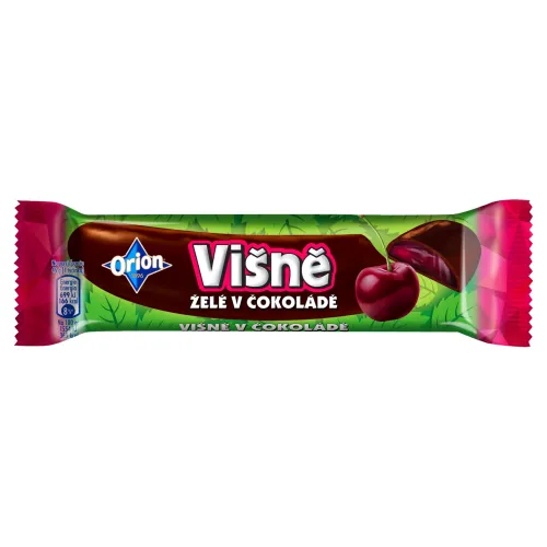 ORION VIŠNE želé tyčinka v horkej čokoláde