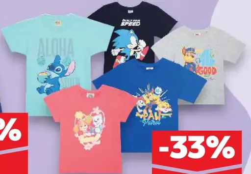 Detské tričko Sonic / Stitch / Paw Patrol