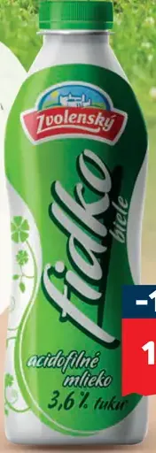 Zvolenský Fidko biele acidofilné mlieko 3,6 % tuku