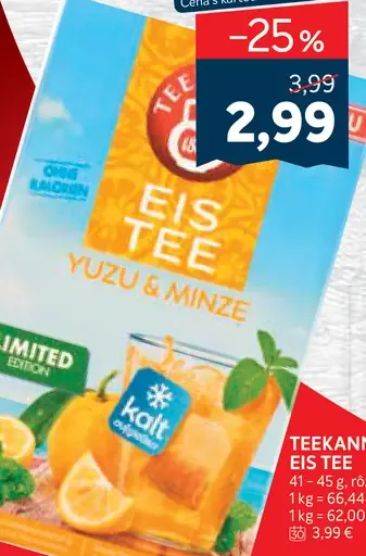 Teekanne Eis Tee Yuzu & Minze ľadový čaj rôzne druhy