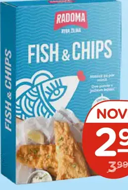 Radoma porcie obalovaná Fish & Chips mrazená ryba