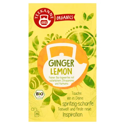 TEEKANNE Bio, Ginger Lemon, 20 vrecúšok