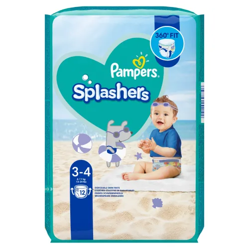 Pampers Splashers Edícia Baby Shark 3, 12 Jednorazových Plienkových Nohavičiek Na Plávanie 6kg-
