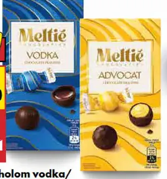 Meltíe pralinky s alkoholom vodka/advocat