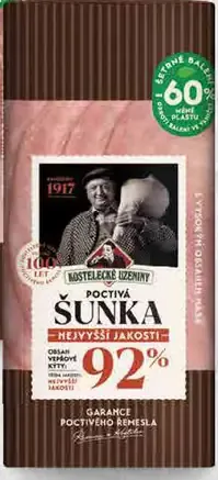 Kostelecké uzeniny Poctivá šunka rôzne druhy