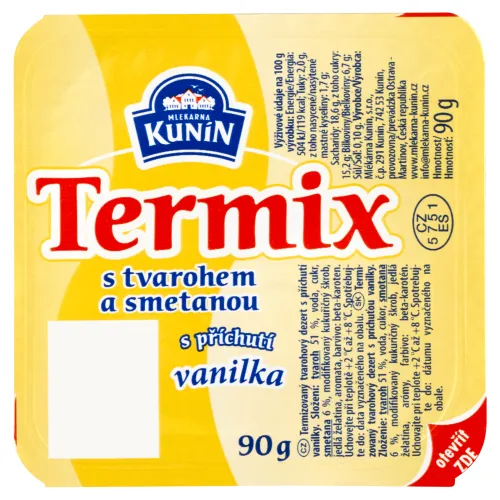 Mlékárna Kunín Termix tvarohový dezert s príchuťou vanilky