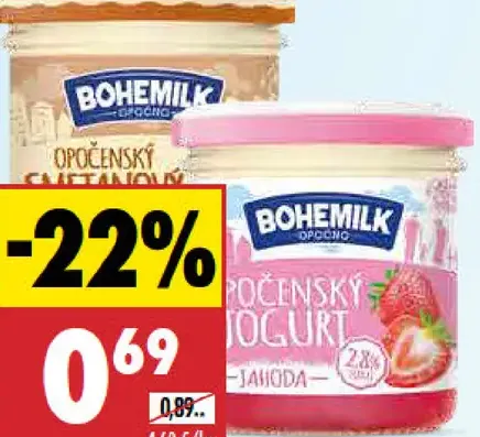 Bohemilk Smotanový jogurt rôzne druhy